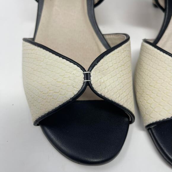 Chelsea Crew Nelly D'Orsay Peep Toe Heel Womens 40/9-9.5‎ Pink Cream Suede Black - Picture 8 of 8